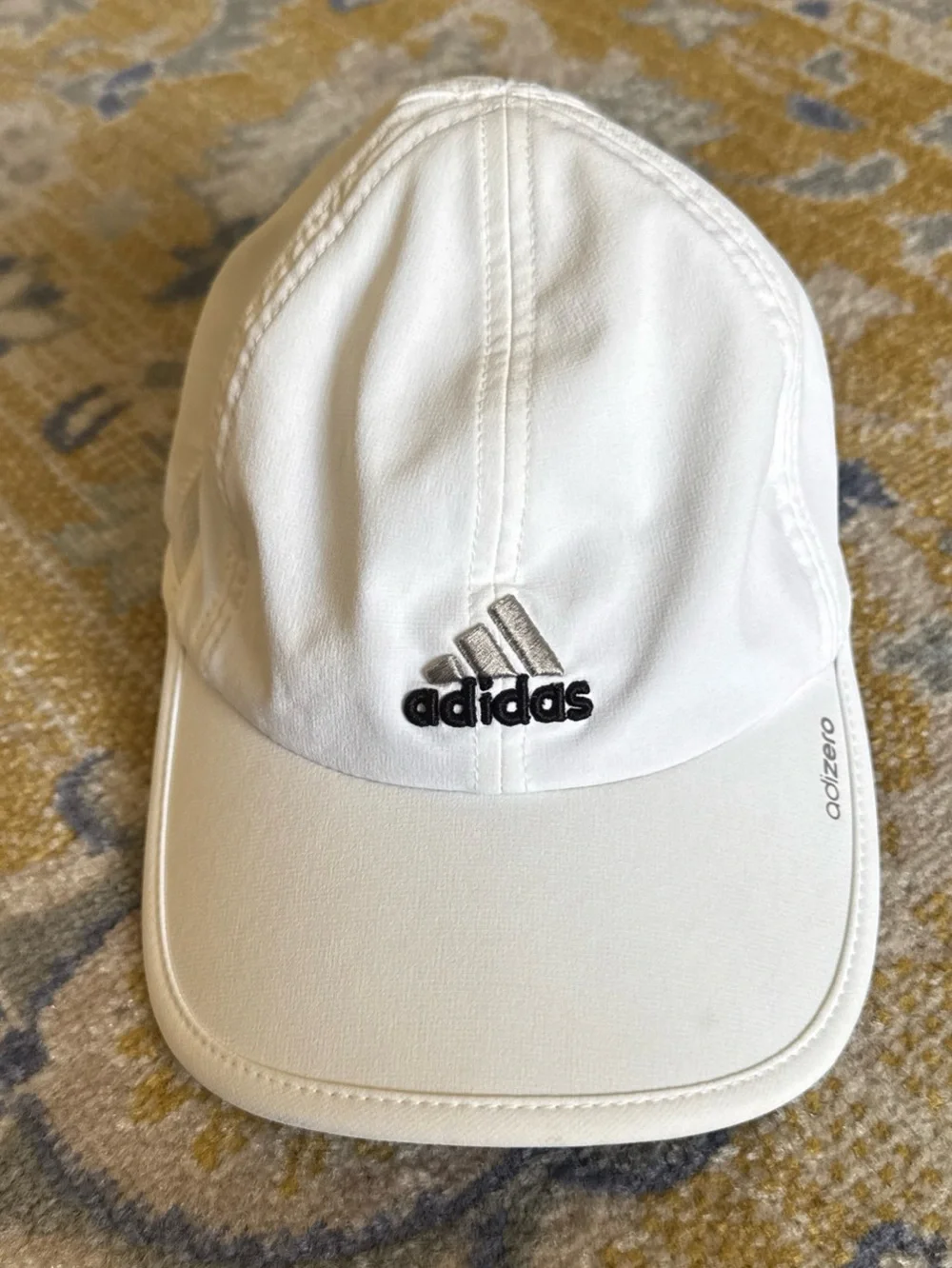 adidas White Cap with Black Logo